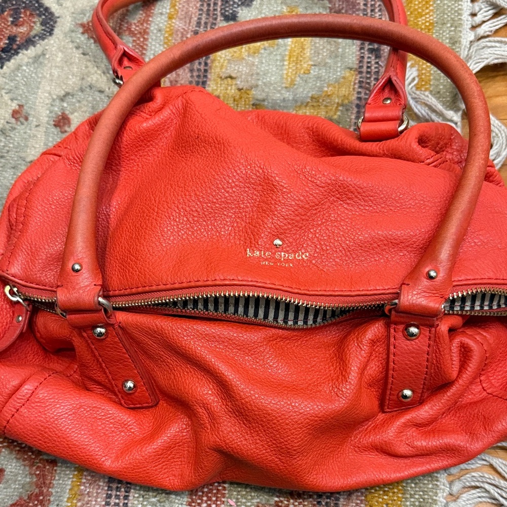 Kate Spade Vibrant Orange Leather Shoulder Bag